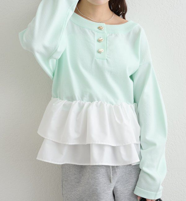  「ペプラムヘンリーニット」|ニット・セーター|