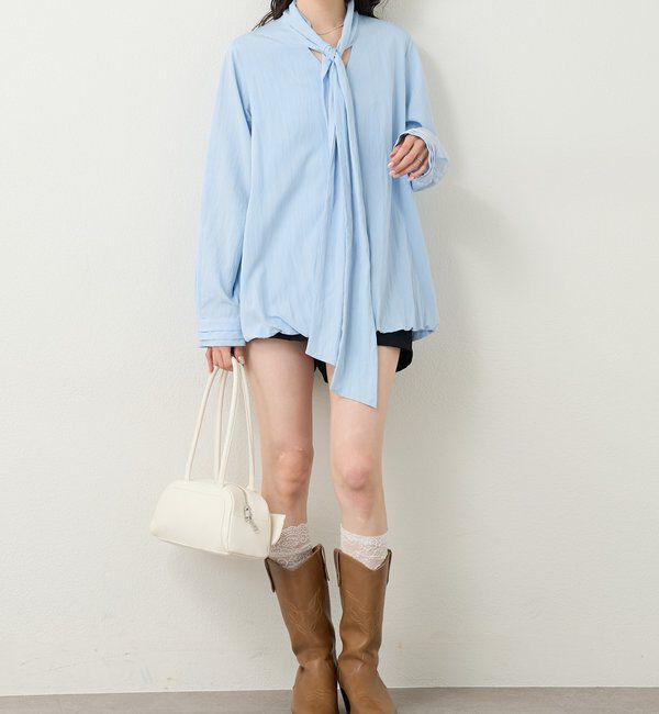  「ボウタイバルーンブラウス」|シャツ・ブラウス|