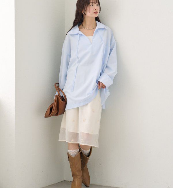  「襟付きスキッパーシャツ」|シャツ・ブラウス|