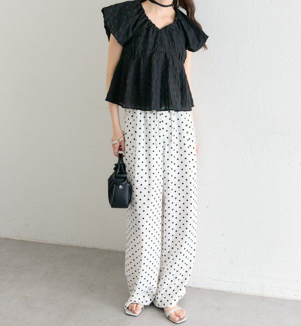  「ドットWベルトパンツ」|チノ|