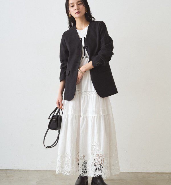  「リネンノーカラージャケット」|ベスト・ジレ|