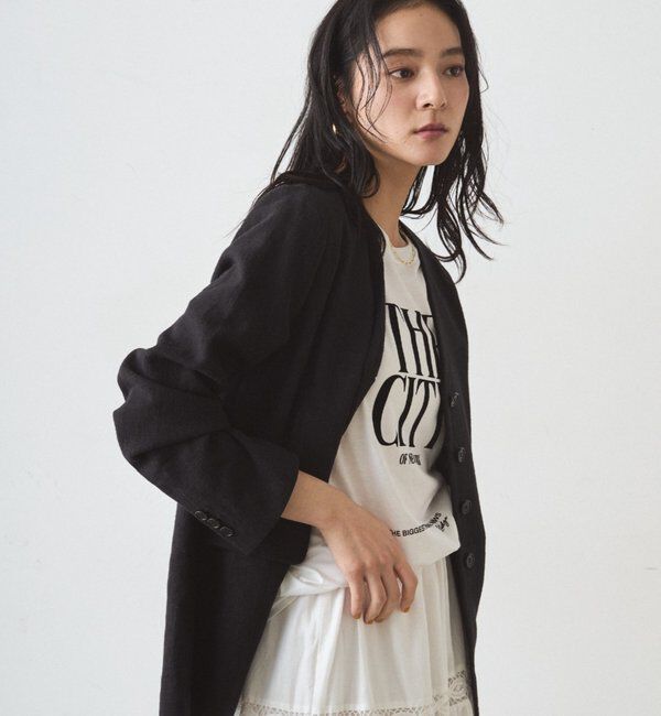  「リネンノーカラージャケット」|ベスト・ジレ|