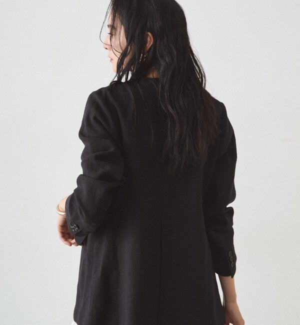  「リネンノーカラージャケット」|ベスト・ジレ|