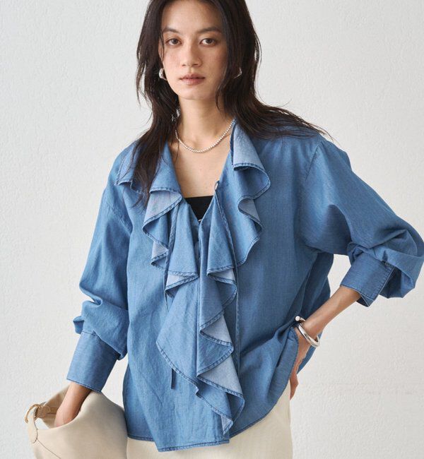  「フリルカラーブラウス」|シャツ・ブラウス|