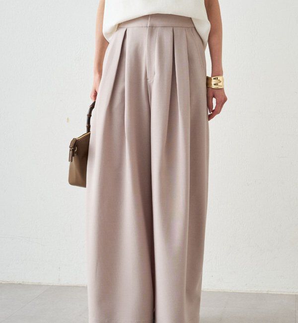  「タックワイドルーズパンツ」|チノ|