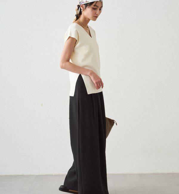  「タックワイドルーズパンツ」|チノ|