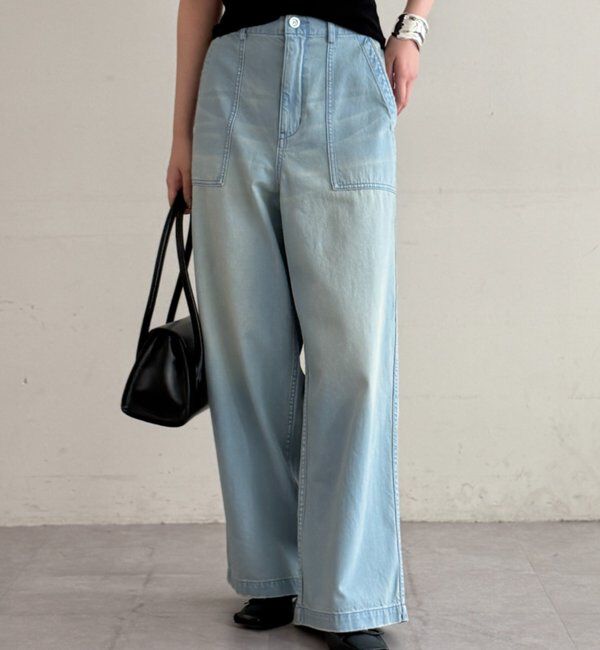 「ベイカーデニムパンツ」|デニム|ブルー