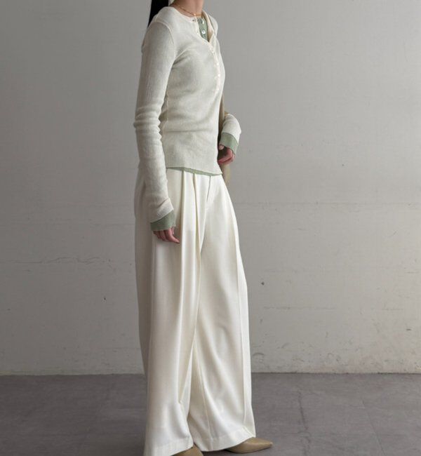  「シアーリブヘンリーニット」|ニット・セーター|