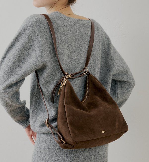  「ロゴチャーム付き3wayホーボーバッグ」|ボストンバッグ|ブラウンその他3