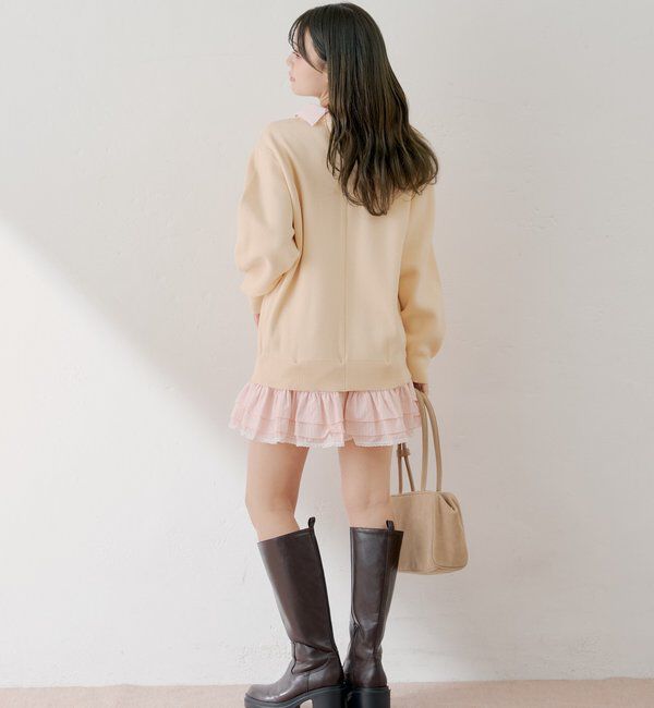  「【マルチway】シャツレイヤードニットワンピース」|ワンピース|