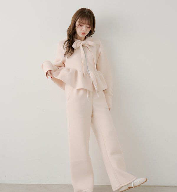  「【SALON by Chico/セットアップ対応】ダブルタックスウェットストレー」|チノ|