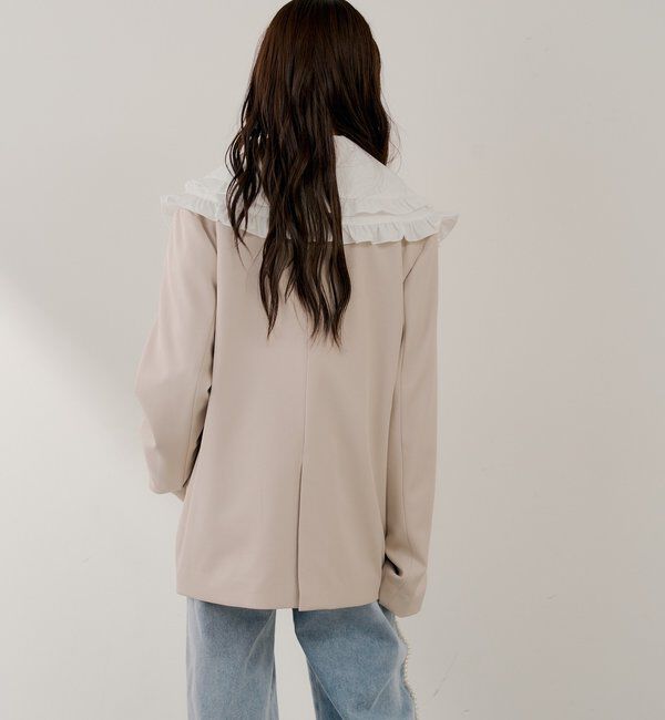  「【SALON by Chico】襟取り外しダブルフリルジャケット」|その他|