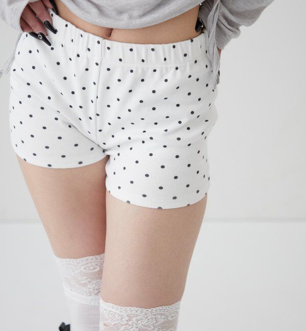  「【SLOPPY/スロッピー】リブショートパンツ」|チノ|