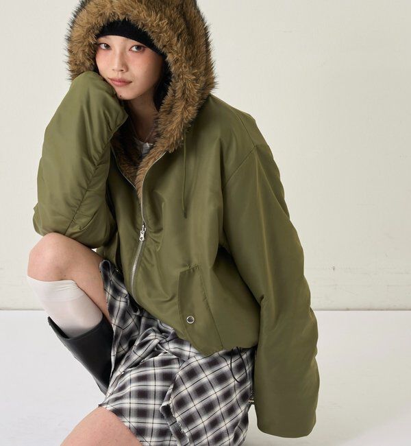  「【お気に入りNO.1】2WAY リバーシブルファーブルゾン」|ブルゾン・スタジャン|