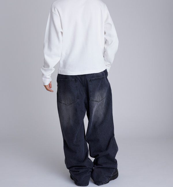  「【UNISEX】Sourcreamワッフルヘンリーネックトップス」|Tシャツ・カットソー|