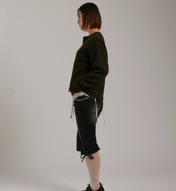  「【UNISEX】Sourcreamワッフルヘンリーネックトップス」|Tシャツ・カットソー|