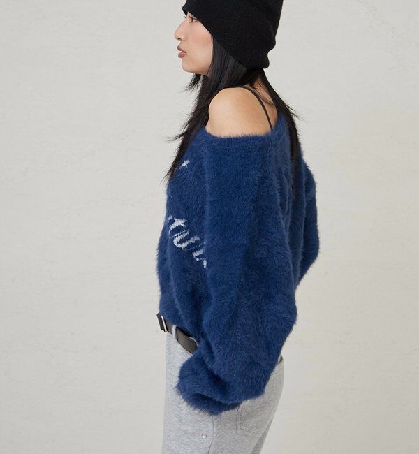  「シャギーロゴオフショルニット」|ニット・セーター|