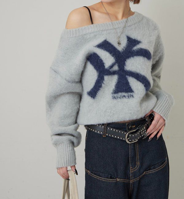  「MOHAIR-TOUCH OFF SHOULDER KNIT TOP」|ニット・セーター|