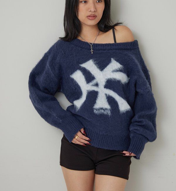  「MOHAIR-TOUCH OFF SHOULDER KNIT TOP」|ニット・セーター|