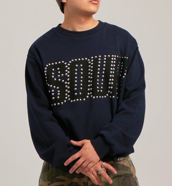  「【UNISEX】Sourcream スタッズクルースウェット」|Tシャツ・カットソー|
