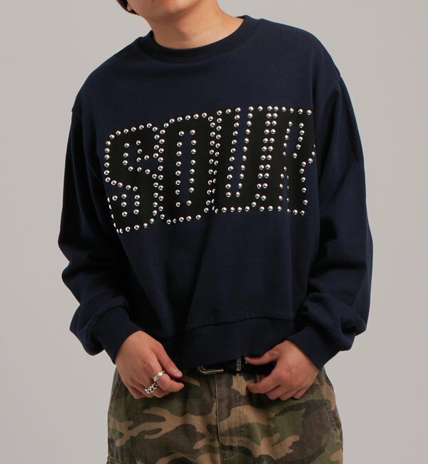  「【UNISEX】Sourcream スタッズクルースウェット」|Tシャツ・カットソー|