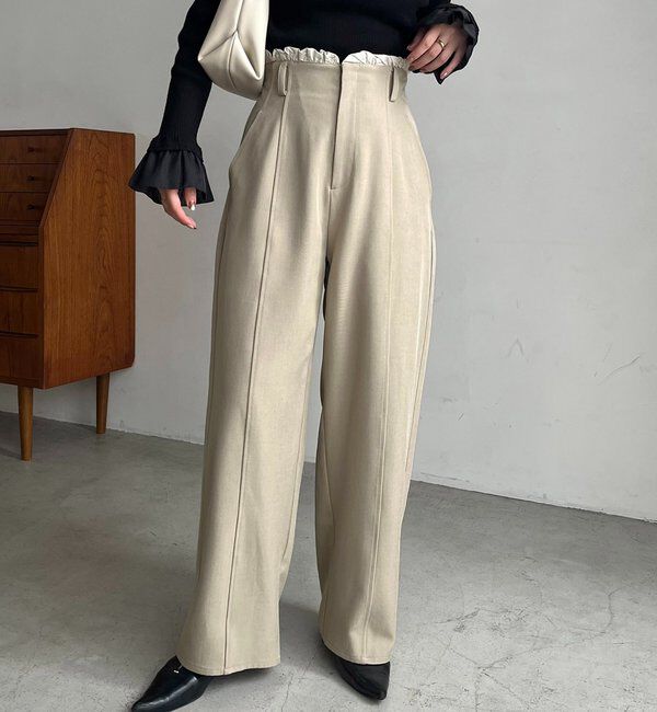  「フリルウエストパンツ」|チノ|