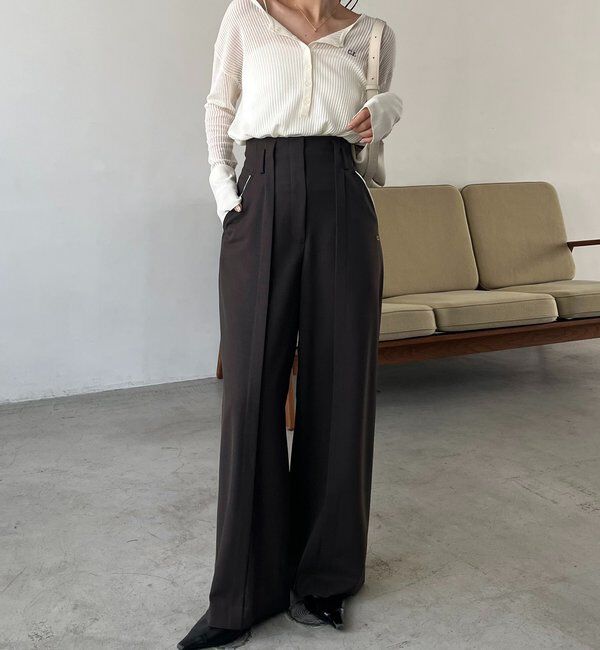  「〈C.L〉カットオフハイウエストパンツ」|チノ|