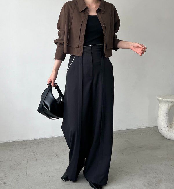  「〈C.L〉カットオフハイウエストパンツ」|チノ|