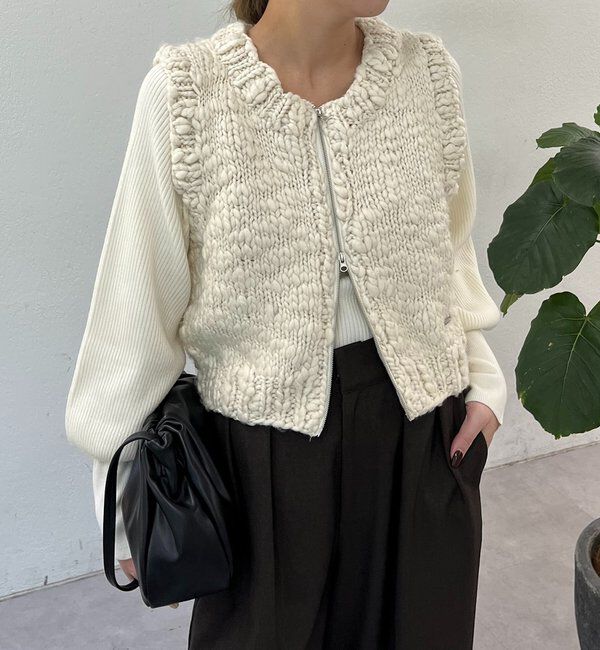  「スクエアパフニット」|ニット・セーター|