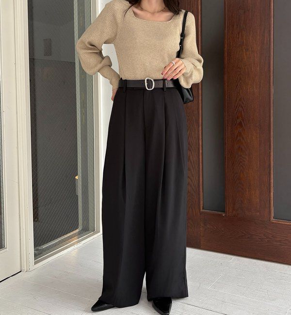  「スクエアパフニット」|ニット・セーター|