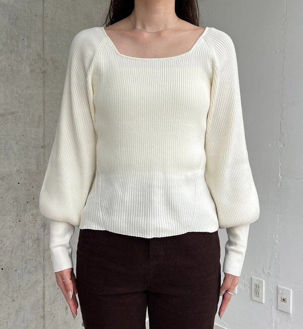  「スクエアパフニット」|ニット・セーター|