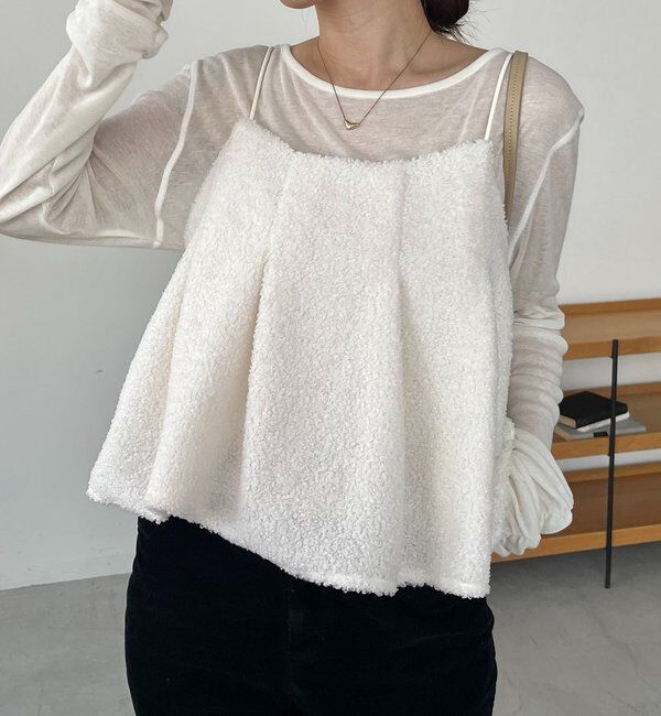  「ボアフレアキャミ」|シャツ・ブラウス|オフホワイト