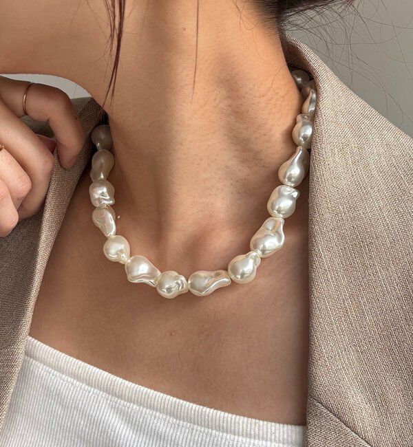  「〈GOLDY/ゴールディ〉バロックパール風ネックレス」|リング|ゴールド