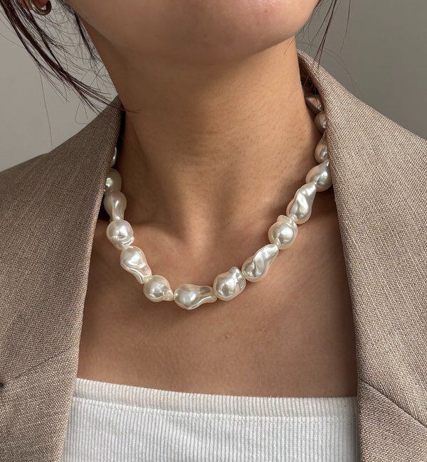  「〈GOLDY/ゴールディ〉バロックパール風ネックレス」|リング|