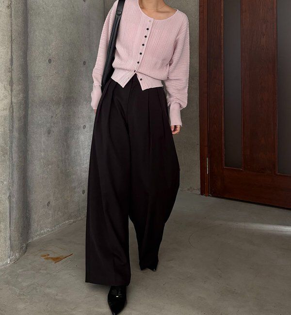  「プリーツパフカーディガン」|カーディガン|