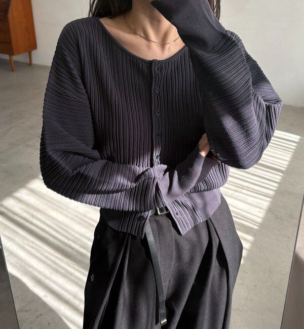  「プリーツパフカーディガン」|カーディガン|