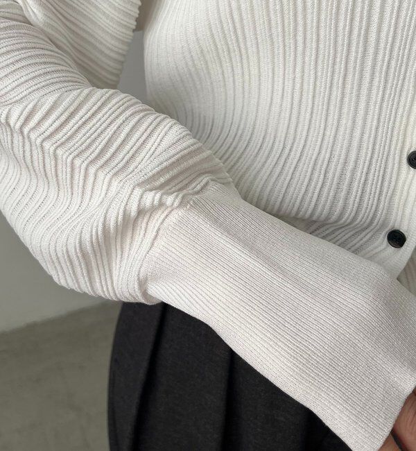  「プリーツパフカーディガン」|カーディガン|