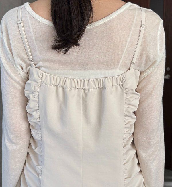  「【セレモニーシーンにも◎】ギャザーキャミワンピース」|ワンピース|