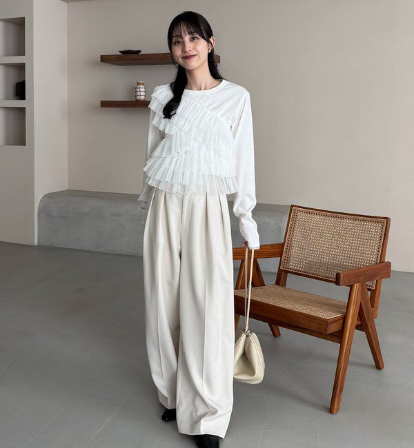  「【kon企画】フリルドッキングロンT」|Tシャツ・カットソー|