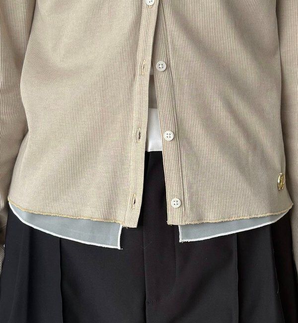  「【サスティナブル】〈C.L〉シアーレイヤードリブロンT」|Tシャツ・カットソー|