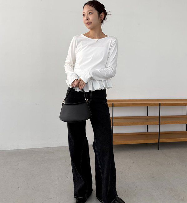  「【前後2WAY】アシメフリルロンT」|Tシャツ・カットソー|