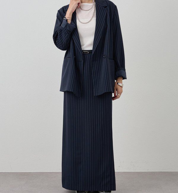  「ストライプビッグジャケット」|テーラードジャケット|