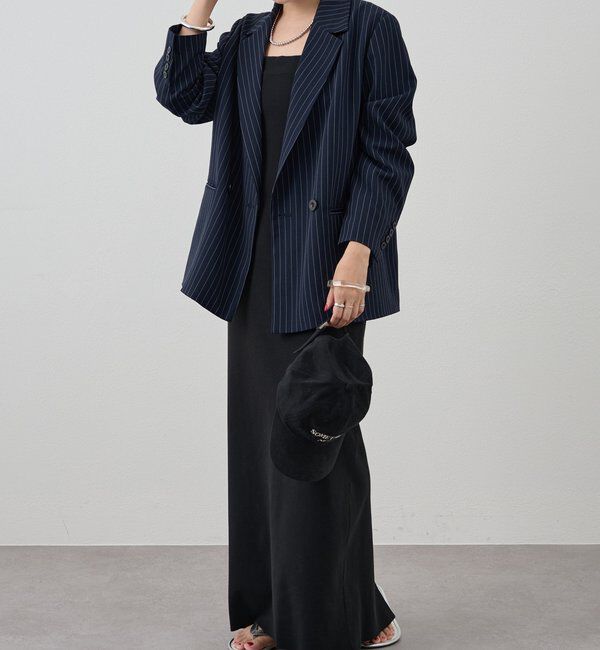  「ストライプビッグジャケット」|テーラードジャケット|