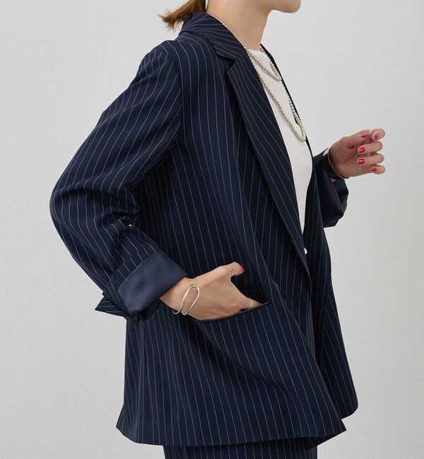  「ストライプビッグジャケット」|テーラードジャケット|