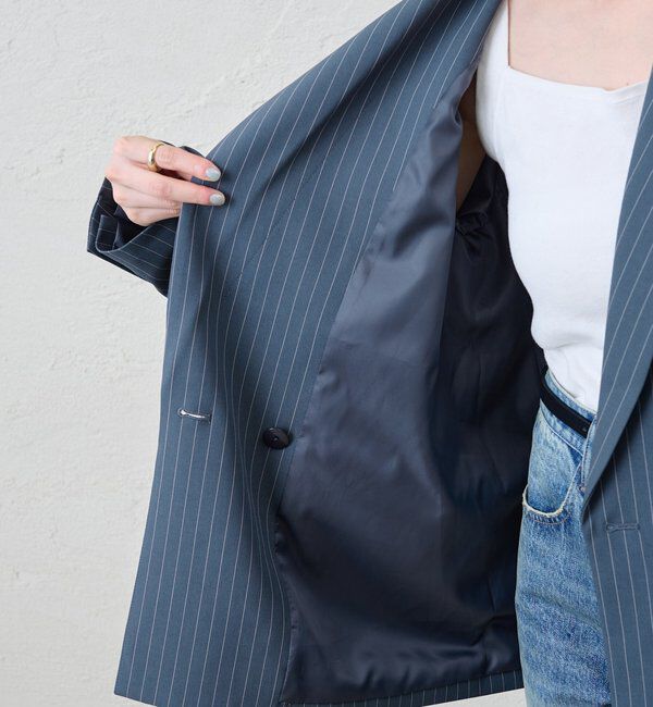  「ストライプビッグジャケット」|テーラードジャケット|