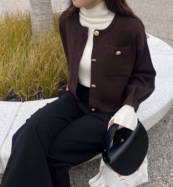  「ラメニットカーディガン」|カーディガン|