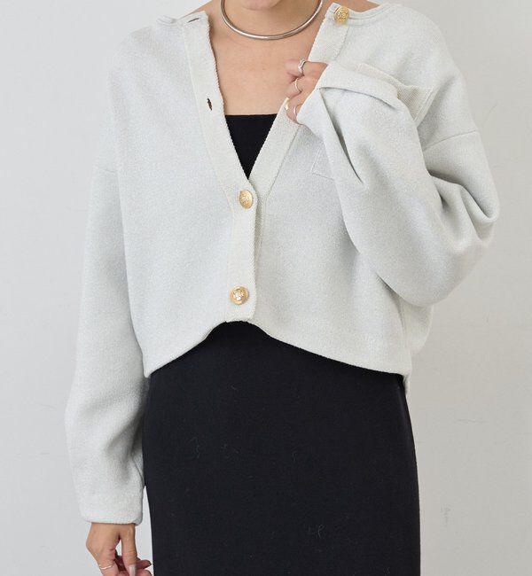  「ラメニットカーディガン」|カーディガン|
