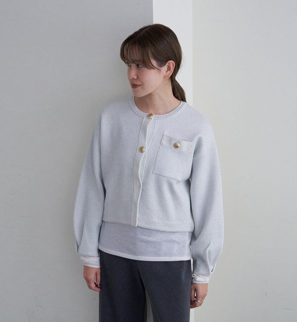  「ラメニットカーディガン」|カーディガン|