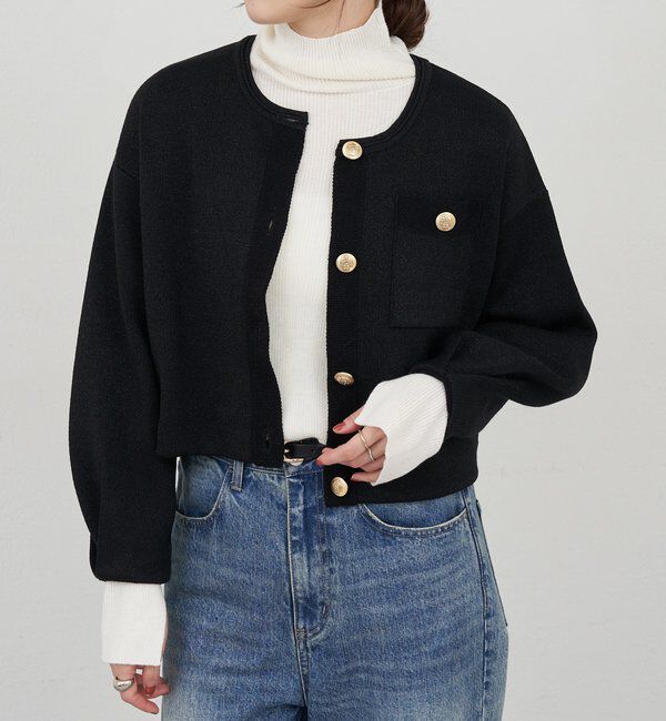  「ラメニットカーディガン」|カーディガン|