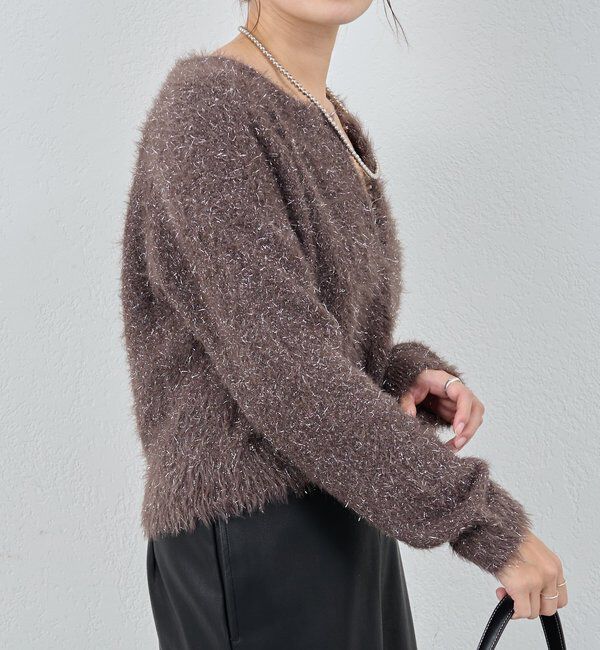  「ラメシャギーニットカーデ」|カーディガン|